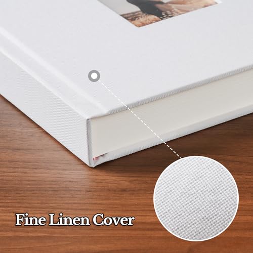 Pssoss 10x10 Inch DIY Scrapbook Album, Linen Hardcover, 40 Pages, White - color: White, size: 10 x 10 Inch 40 Pages