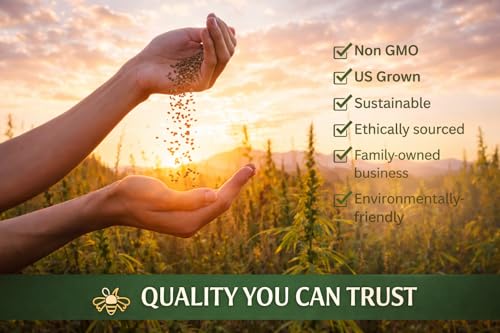 All US Zones All Perennial Wildflower Seed Mix 1/4 Pound Covers 500 sqft Non-GMO Includes Drought Tolerant Species