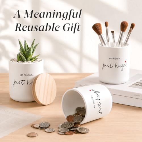 Sympathy Gifts for Loss of Loved One - No Words Just Hugs Candle | Lavender Scented Candle, Memorial Gifts, Bereavement, Grief, Thinking of You, Get Well, Condolence Candle for Women, Soy Wax