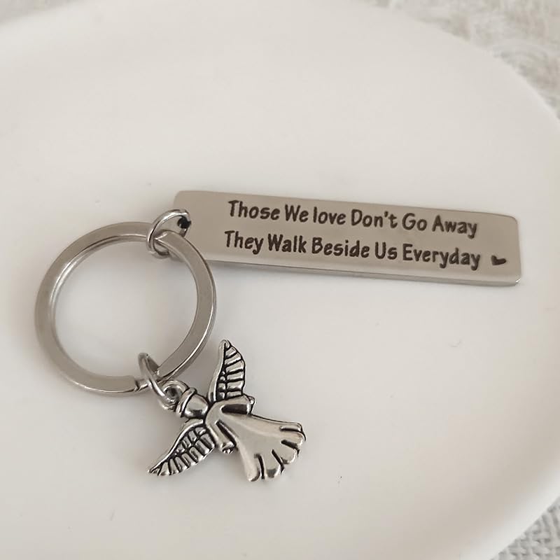 RFTWXHPN Memorial Gifts Keychain for Loss of Loved One Those We Love Don't Go Away Key Chain Sympathy Gifts for Loss of Grandpa Mother Remembrance Bereavement Gift for Father