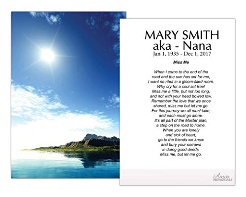 Funeral Memorial Prayer Cards Gods resting place