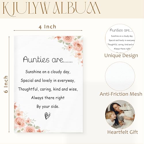 Auntie Gifts Photo Albums 4x6 Pictures, Aunt Gifts from Nephew Niece, Best Auntie Gifts Small Memory Photo Album Book for Family Wedding Anniversary Vacation Travel - color: Aunties