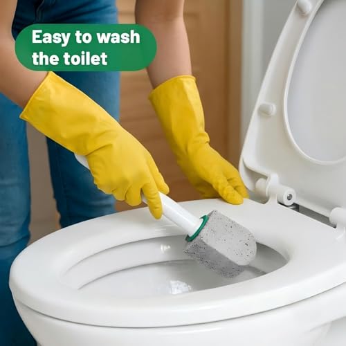 6 Pack Pumice Stone for Cleaning with Handle Toilet Bowl Cleaner
