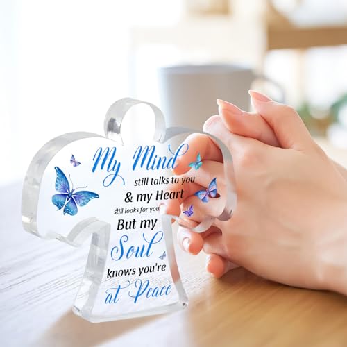 Condolence Gifts, Remembrance Gifts, Sympathy Memorial Angel Acrylic Decor Sign, Grieving Gift with Sympathy, Condolence Bereavement Sympathy Gifts for Loss of Loved One - style: 006