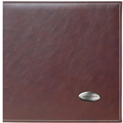 Zoview Self-Adhesive Photo Album, Dust-free, glue free and waterproof Scrapbook Album, Family album, Leather Cover, Hand Made DIY Albums Holds 3x5, 4x6, 5x7, 6x8,8x10 photos - color: Coffee, size: Large