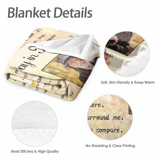 Custom Memorial Blanket with Picture Personalized Sympathy Remembrance Condolences Bereavement Gifts Sympathy Gifts for Loss of Loved One Mother Dad Grandma Grandpa Sister Daughter Friend - color: Design11