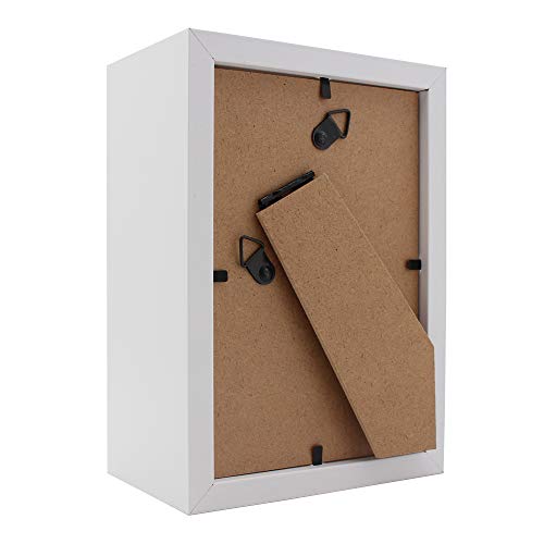 Shadow Box Frame, White, Wooden, 4x6 - size: 4x6