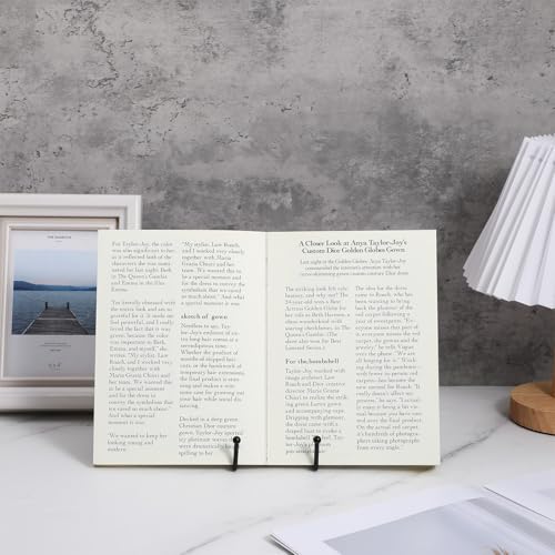 12 Pack 6 Inch Metal Plate Display Stands, Black Multi-Purpose Easel Stands for Photos/Books/Plaques/Artwork, Tabletop Holder