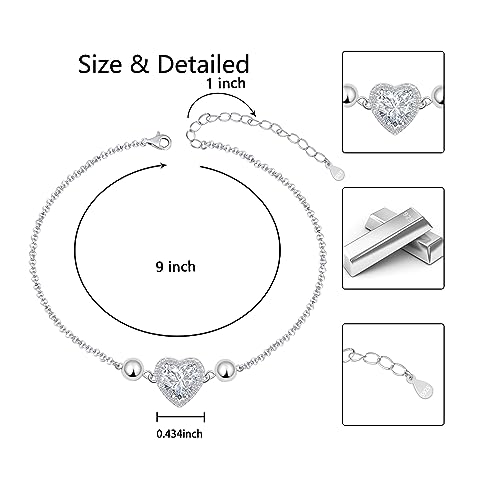 925 Sterling Silver Urn Bracelet for Ashes Women Cremation Jewelry | Memorial Keepsake Bracelet with Hidden Ashes Holder, Meaningful Remembrance Jewelry Gift for Loss of Loved One - style: Heart Urn Bracelet