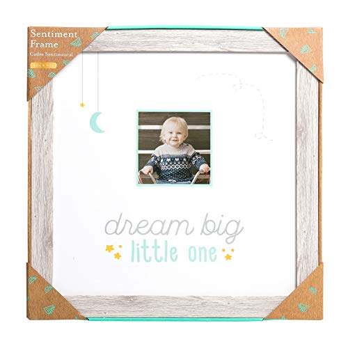 Kate & Milo Dream Big Wall Art Rustic Wood Frame, Woodland Nursery Décor - style: Dream Big
