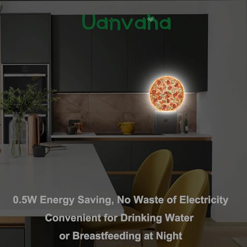 Pizza Night Light Fast Food Sausage Pizza Cheese Plug-in Night Lights with Dusk-to-Dawn Sensor for Bedroom, Bathroom and Living Room 0.5W Sleep Friendly for Women/Girls/Boys Gift - color: Pizza Fast Food