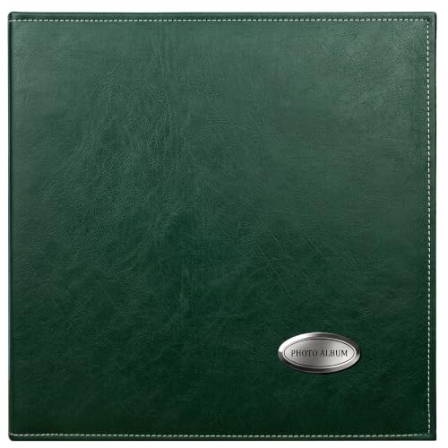Zoview Self-Adhesive Photo Album, Dust-free, glue free and waterproof Scrapbook Album, Family album, Leather Cover, Hand Made DIY Albums Holds 3x5, 4x6, 5x7, 6x8,8x10 photos - color: Green, size: Large