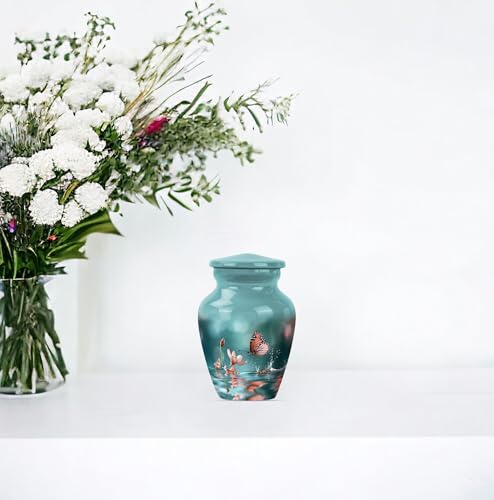 Butterfly Keepsake Urn - Small Funeral Urns - Adult Cremation Urns - Urns for Human Ashes Adult Female Mom - Cremation Memorial - Ash Holders for Human Ashes (3 INCH Pack of 2) - size: #3 (Set of 2)