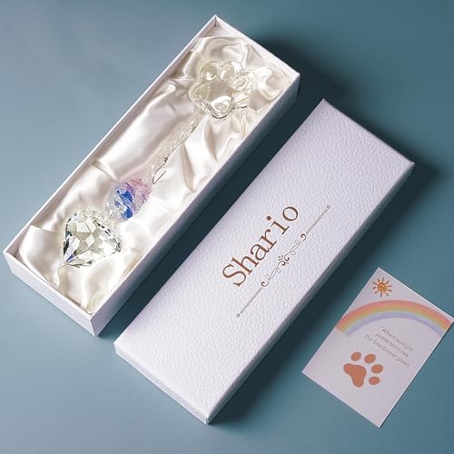 Shario Dog Memorial Gifts for Loss of Dog, Pet Memorial Gifts for Dogs, Crystal Suncatcher, Pet Loss Sympathy Gift