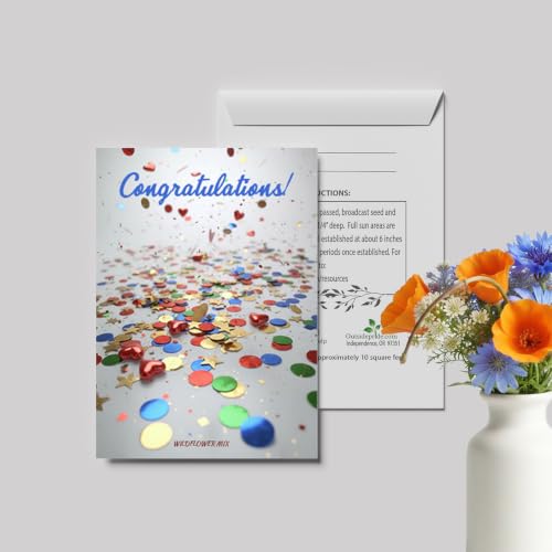 Outsidepride Congratulations Seed Packet Favors - 25 Packets - size: Option 2, style: Congratulations