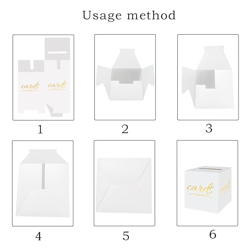 Wedding Card Box with Slot Navy Blue Gold 7.8 in Baby Shower Party | Graduation, Birthday, Bridal Shower, Wedding Reception, Holds Cards & Envelopes, Gift Cards, Easy Assembly, Folds Flat - color: BlueGoldFlower