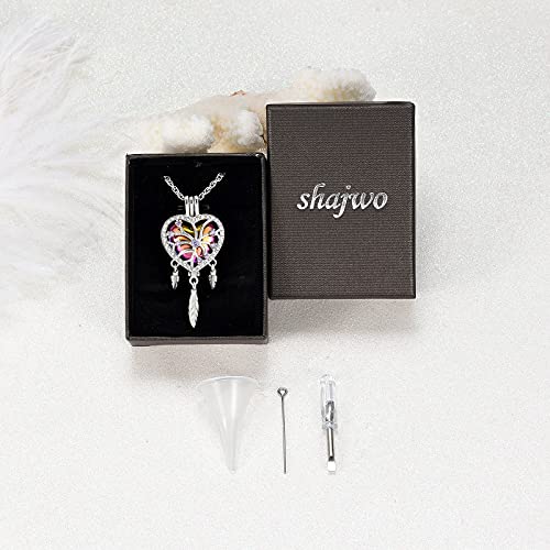shajwo Dream Catcher Urn Necklace for Ashes - color: Rainbow-Purple