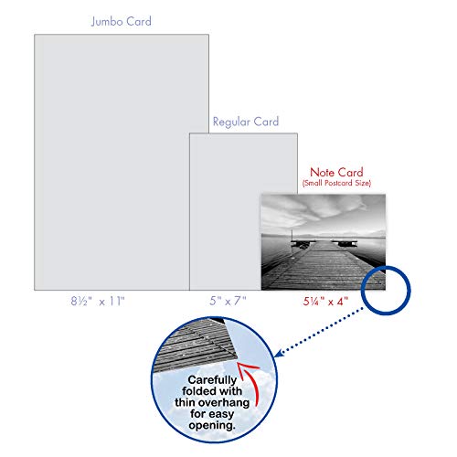 The Best Card Company - 10 Blank Note Cards with Envelopes (4 x 5.12 Inch) - Black & White Photos, Bulk Boxed Set - Slip Notes M6453OCB - style: Slip Notes