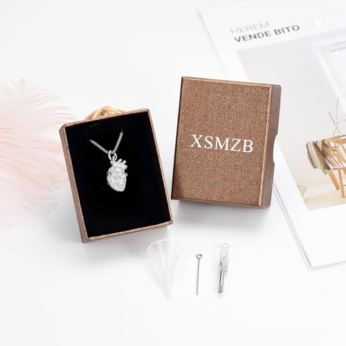 XSMZB Heart Cremation Jewelry Ashes Pendant for Human Pet Funeral Urn Necklace for Ashes Women Men Memorial Urn Jewelry - color: Customize
