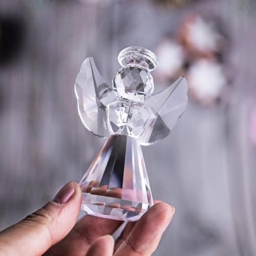 3.3in Glass Angel Figurines Crystal Guardian Angel - style: angle-star