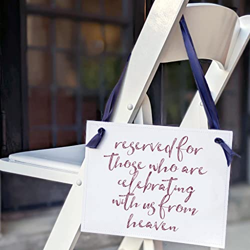 Reserved For Those Who Are Celebrating With Us From Heaven Sign | Decorative Sign for Deceased Friends & Relatives