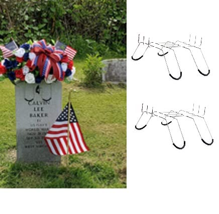 2 Wire Cemetery Saddles – Grave Flower Frames for Memorial Arrangements