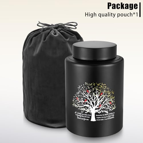 SOITIS Up to 140 lbs Medium Urn for Adult Human Ashes - 7.3 Inch Decorative Stainless Steel Cremation Urn, Big Keepsake Memorial Life Tree - size: Medium