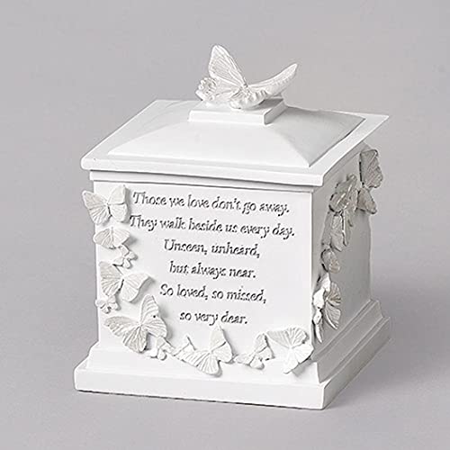 Roman 7" H Butterfly Memorial Keppsake Box,