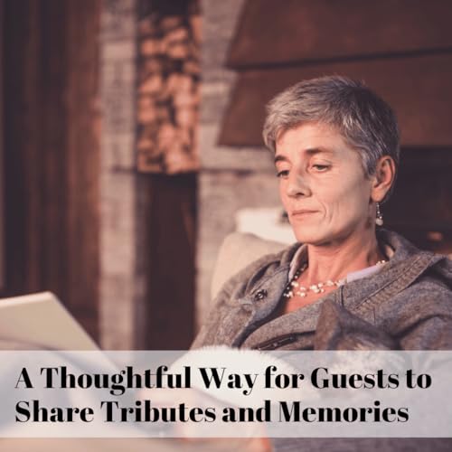 Funeral Guest Book – Linen Cover Celebration of Life Memorial