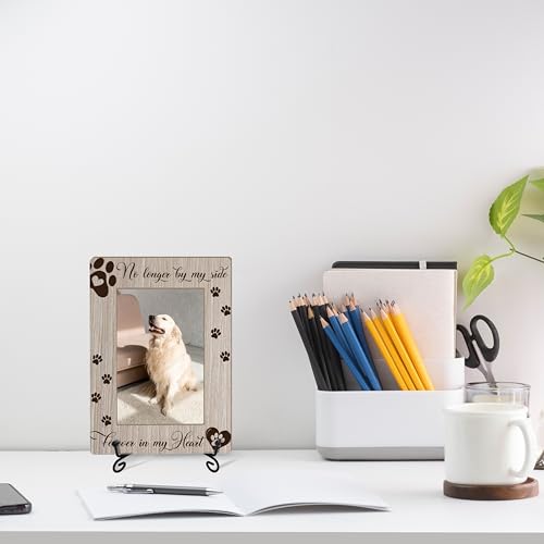 Pet Memorial Picture Frame with Iron Stand, Pet Loss Remembrance Gifts, Dog Memorial Photo Frame, Dogs Lovers Gift for Women or Men, Photo Frame Photo for Tabletop Display - style: Pet Memorial