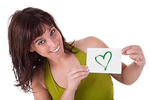 Better Office Products 100-Pack All Occasion Greeting Cards, Assorted Blank Note Cards, 4 x 6 inch, 6 Contemporary Heart Designs, Blank Inside, with Envelopes, 100 Pack - size: 4" x 6"