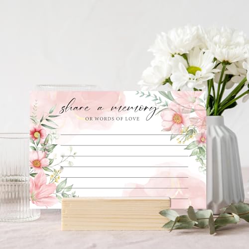 Floral Dreamy Share a Memory Cards for Celebration of Life, Funeral