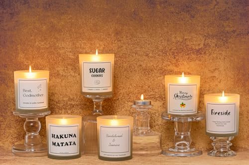 Natural Sandalwood & Jasmine Candle, Luxury Scented Soy Jar Candle, Home Fragrance Gifts, Aromatherapy Gifts, Natural Soy Wax & Natural Essential Oils - color: Sandalwood & Jasmine