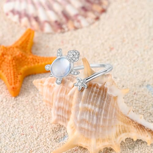 Parmuz 925 Sterling Silver Adjustable Ring for Woman Stackable Open Ring - color: grey