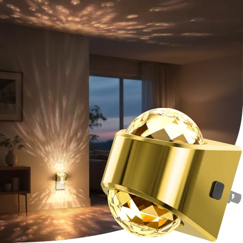 Briignite Night Light, Gold Night Lights Plug into Wall, LED Projector - color: Gold