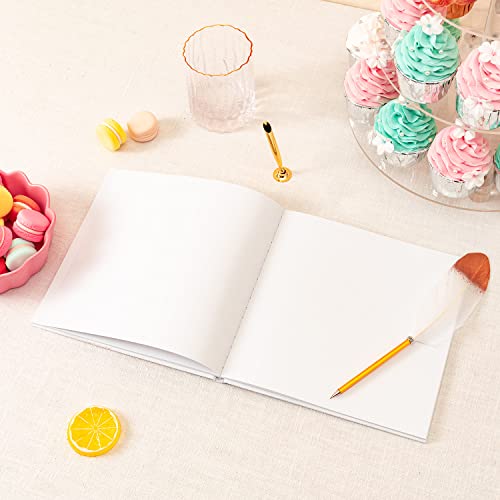 Calculs Polaroid Baby Shower Guest Book So the Adventure Begins Signature Bridal Party Picture Book Blank Pages for Instant Film 8.5” Square White Cover Rose Gold Stamping - style: Contemporary