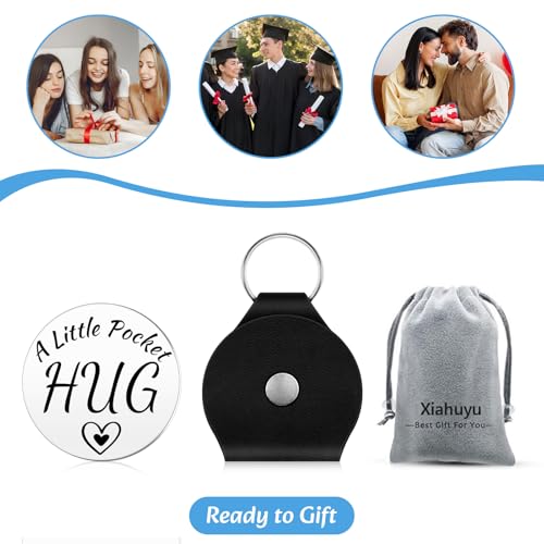 Xiahuyu Memorial Pocket Hug Token Keychain Gifts for Women Men Sympathy Remembrance Gift Bereavement Gifts for Loss of Mom Dad Grandma Grandpa Husband Wife Sister Brother Grief Condolence Gift