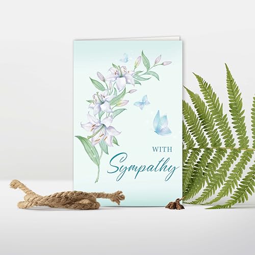 Sympathy Card Gifts for Loss of Loved One, Sympathy Cards with Premium Envelope, Elegant Condolence Card Gift for Family or Friends - color: Sympathy Condolence