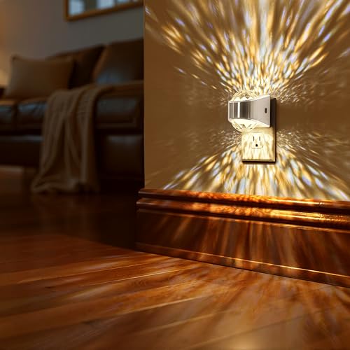 Briignite Night Light, Sliver Night Lights Plug into Wall LED Projector - color: Silver
