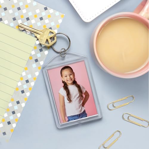 Snapins 2" x 2.875" Clear Acrylic Photo Keychains
