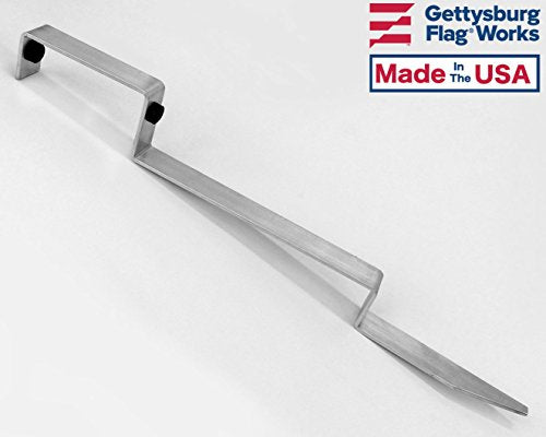 20" Aluminum Flag Staff Spike Holder, Cemetery Memorial Flag Holder, Made In USA