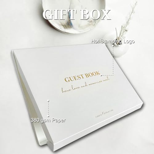 Wedding Guest Book – Guest Book for Receptions, Baby Showers & Celebrations | Grass Green Linen Hardcover, Polaroid Guest Book with 100 Half Blank and Lined Pages for Signatures and Photos - color: Grass Green