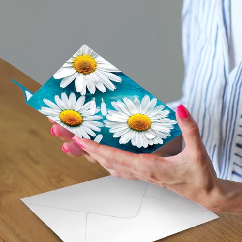 Designer Greetings For Your Words, Blank Cards 6 Pack | Daises, Boxed Card Set, Matching Envelopes - color: Daisies