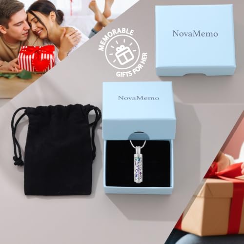 Cylinder Urn Necklace Crystal Tree of Life Cremation Jewelry Pendant for Women Men Vial Cremation Ash Pendant Loved One Memorial Jewelry with Mini Keepsake Urn Ash - Always In My Heart - color: Customize