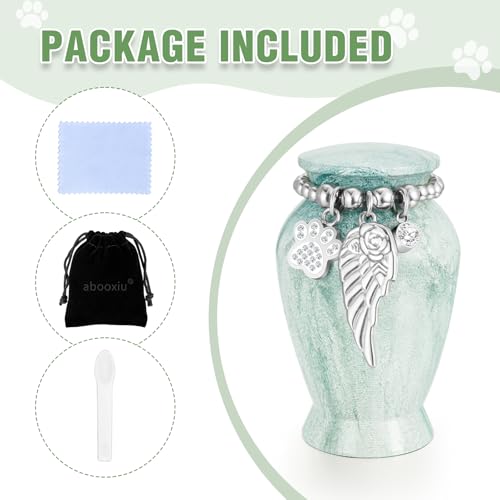 abooxiu Small Urn for Dog Cat Pet Ashes 2.85 Inch Mini Urns for Ashes Cremation Keepsake Urns Aluminum Memorial Pet Urn for Dogs Memorial Gifts for Loss of Dog Pets