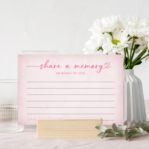 Pink Retro Share a Memory Cards for Celebration of Life Birthday