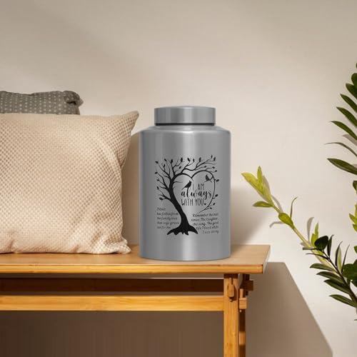 Urns for Human Ashes Cremation Funeral Burial Urn for Male Female Metal Urn | Stainless steel, Personalized, Large Up to 220lbs, Decorative Urns, Urnas Para Cenizas Humanas Adultos, Tree of Life - size: Love Tree Silver