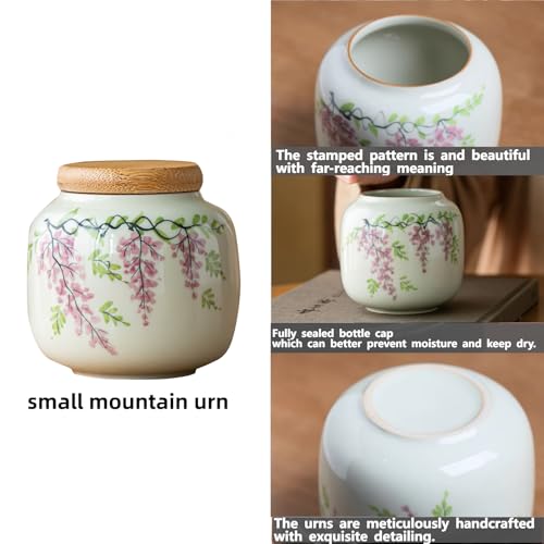 Small Urn Set 3 Piece Ashes Keepsake Ceramic 3inhigh 10 Cubic inches