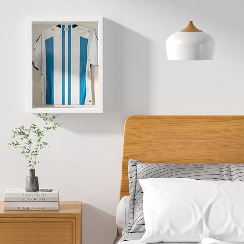 Love-KANKEI Deep Large Shadow Box 13x16.5,Solid Wood Frame,Memory Box,White - color: White, size: 13 x 16.5