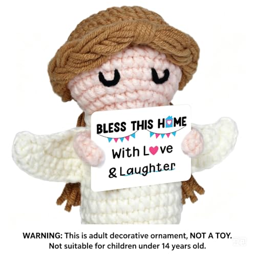 House Warming Gifts New Home - Mini Handmade Crochet Angel Decoration - style: New Home Gifts